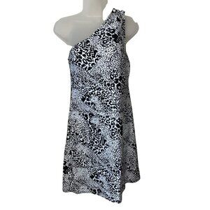 DKNY One Shoulder Leopard Dress Size XS